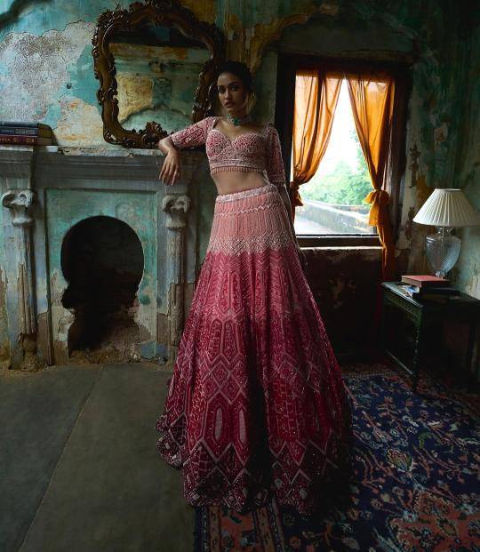 HC-1107 Georgette Lehenga choli wholesale online